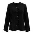 thumbnail image 5 of Dagugfen Womens Button up Shirts Long Sleeve Lightweight V Neck Vacation Beach Casual Shirts, 5 of 8