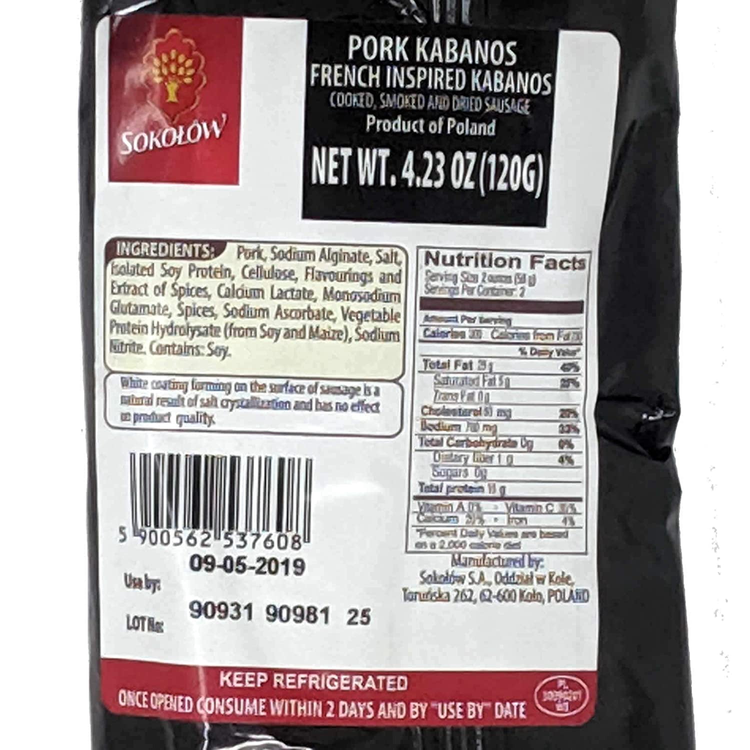 Pork Kabanos Gold Smoked Flavor Kabanosi Polish Long Thin Sticks