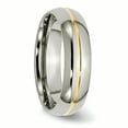 thumbnail image 4 of Titanium Yellow IP-plated Grooved 6mm Polished Band Ring 6.5 Size, 4 of 6