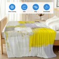 thumbnail image 4 of Yellow Cooling Blanket, Lightweight Breathable Summer Throw Blanket with Double Sided Cold Effect,Modern Geometric Grey Oil Painting Abstract Picnic Beach Blankets Bed Sheet for Hot Sleepers 60"x80", 4 of 8