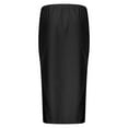thumbnail image 2 of HNMKIU Linen Flared Maxi Skirt for Women with Back Slit and Pockets Drawstring Elastic Waist Ankle Length Long Skirts for Women Black,L, 2 of 5