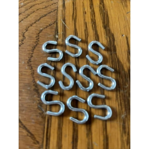 Chrome S Hooks 3/4” Long X 1/2” Wide X 1/8” Thick Qty-10 Made In Usa Freeship