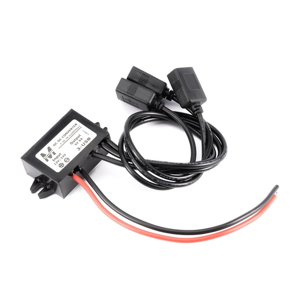 Transformador convertidor de potencia regulador impermeable Uxcell DC12V/24V a DC5V 6A 30W
