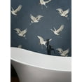 thumbnail image 6 of NextWall  Cranes Peel and Stick Wallpaper 27 in. W x 18 ft. L - Denim Blue, 6 of 7