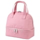thumbnail image 1 of Bolsas de almuerzo con doble compartimento aislado para mujer, bolsa de mano aislada para hombre, peso ligero y lonchera portátil para la escuela, picnic, camping, viajes (rosa), 1 of 5