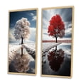 thumbnail image 3 of Designart "Silent Guardians White Tree" Trees Framed Wall Art Set Of 2 - White Landscapes Frame Gallery Set For Office Decor, 3 of 6