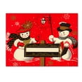 thumbnail image 1 of Trademark Fine Art 'Vintage Christmas Snowmen' Canvas Art by Vintage Apple Collection, 1 of 3