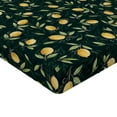 thumbnail image 4 of Ambesonne Citrus Fitted Sheet, Lemon Pattern Tropical Art, King Size, Mustard Hunter Green, 4 of 5
