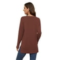 thumbnail image 3 of Uvplove V Neck Sweaters for Women Lightweight Knit Pullover Sweater,US Size S-2XL In Manue, 3 of 11