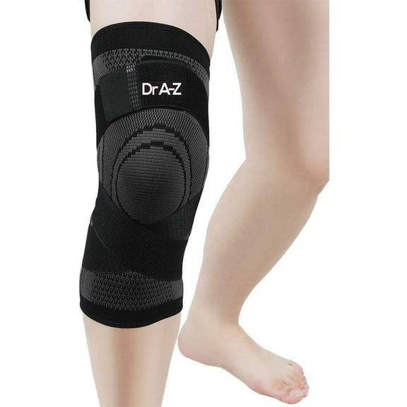 Compression Knee Sleeve Black Large - Best Knee Brace for Men & Women Anti-Slip - Prevent Injuries, Pain Relief, Improves Mobility-Crossfit,Weightlifting,Power Lifting,Run Jog- M-16.0-17.75 inches- 1