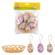 thumbnail image 1 of Set de decoración colgante de huevos de Pascua | Huevos de espuma artificial con cesta tejida | Huevos coloridos y realistas para fiesta de Pascua, centro de mesa, uso interior y exterior | 6 huevos, 1 of 3