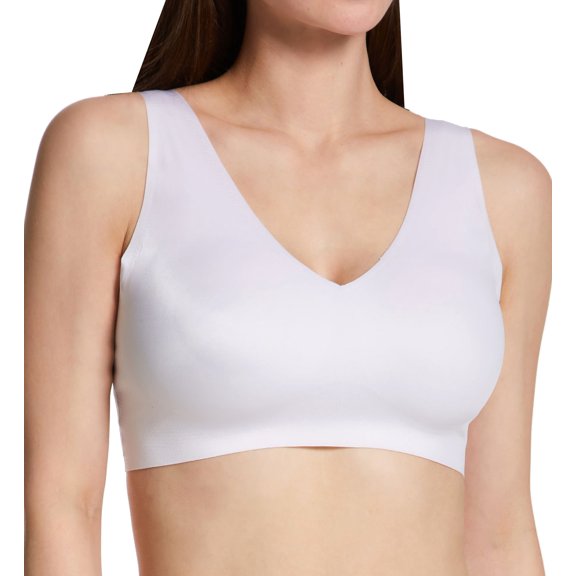 Women's Vanity Fair 72037 Sleek & Smooth Wireless Pullover Bra (White S)