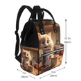 thumbnail image 2 of Fuzoiu Cartoon Cooking Cat Print Diaper Bag Backpack,Baby Essentials Travel Tote,Multi function Waterproof Diaper Bag, Travel Essentials Baby Bag - Unisex, 2 of 6