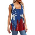 thumbnail image 6 of HEILAU 4th of July Tank Tops for Women Vest Ruffled Square Neck Printed Shirt 2025 Summer Casual Loose Sleeveless Cute T Shirt Independence Day Shirts, 6 of 8