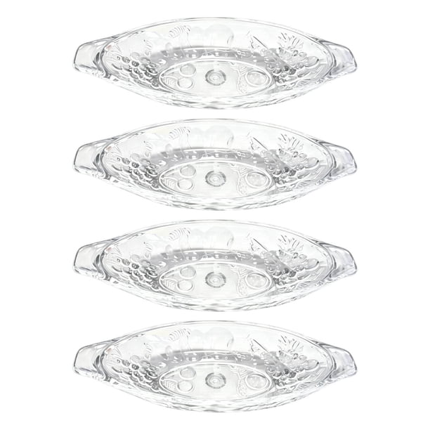 Barquitos de acrílico versátiles para postres, ideales para servir como snacks, pudines o yogur. 4 piezas