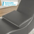 thumbnail image 3 of Mjkone PU Leather Yoga Chair,Curved Yoga Chaise Lounge with Washable Cover for Stretching Exercising Relaxing (Dark Grey), 3 of 7