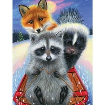 Bits and Pieces Jigsaw Puzzle Hang on Cute Animals Sledding 300 Piece Large Piece 18 x 24 Inch