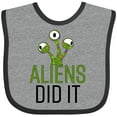 thumbnail image 3 of Inktastic Aliens Did It Boys or Girls Baby Bib, 3 of 4