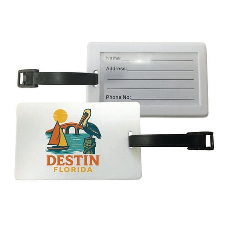 Destin Florida Vintage Design Souvenir Luggage Tag