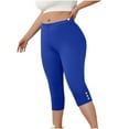thumbnail image 3 of Wowcloth Women's Fashionable Plus Size Yoga Pants with Elastic Waist and Ankle Button Closure, 3 of 7