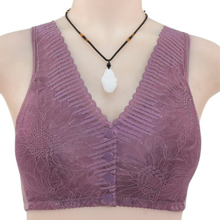 

noarlalf bras for women women pattern large size front buckle without steel ring bra underwear underwear women