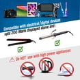 thumbnail image 6 of Ceptics 200W Step Down Voltage Converter - 220v to 110v Voltage Converter for Curling Iron, Straightener, Charger – USB-A & C Fast Charging – Type C Power Cord with A, G, I, E/F Plugs Included, 6 of 9