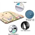 thumbnail image 5 of Spring Square Fitted Tablecloth, Butterfly Botany Florals Wipe Clean Polyester Table Cloth, Fit for 36" x 36"Square Table, for Outdoor Picnic Camping and Indoor Kitchen Dining Party Decor, Beige, 5 of 6