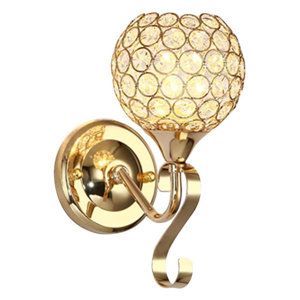 Deluxe Diamond Wall Lamp Crystal Sconce LED Light Bedroom Bathroom Lighting E27 