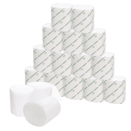 Cast Padding Rolls, 3” x 12ft, Individually Wrapped, Undercast Padding, Gauze Bandage, Body Casts, Mask Making, Hobby Craft, Wound Care, Orthopedic, 72 Count