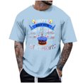 thumbnail image 2 of Tops para hombre, blusas y camisas de cuello redondo y manga corta para hombre, tops casuales de cuello redondo y manga corta con estampados especiales para hombre., 2 of 5