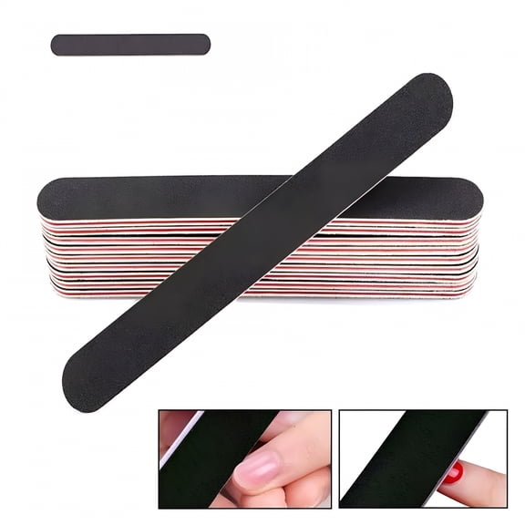 ACDANC Double-sided Nail File Emery Board Manicure Tool And Buffer Gravel 100 / 180 Black
