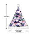 thumbnail image 3 of KLL Christmas Hats for Adults Plush Plaid Flamingo Print Santa Hat Xmas Fluffy Santa Claus Hat for Women Men, 3 of 6