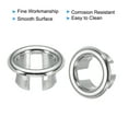 thumbnail image 3 of Uxcell Overflow Ring, Sink Round Cover Plastic Insert in Hole Round Caps for Kitchen Bathroom, Silver 6Pcs, 3 of 5