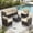 Cream, variant on STARY 7 Pieces Outdoor Conversation Set, Patio Sectional PE Rattan Furniture Set for Backyard, Blue