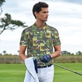 thumbnail image 3 of Polo Shirts for Men, Cartoon Dinosaurs K Cuteness Casual Mens Polo Shirts Short Sleeve Button Down Classic Mens Golf Polo Shirts, 3 of 7