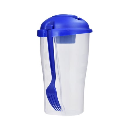 

Keep Fit Salad Shaker Cup | Salad Container With Fork | Breakfast Salad Cup Mason Cup With Spoon Cover Yogurt Cup Portable Milk Fruit Fat Reduction Healthy Slimming Cup