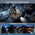thumbnail image 4 of Smart Watches for Men (Answer/Make Call), 1.53" HD Military Smartwatch, 50+ Days Extra-Long Battery Life Fitness Tracker, Flashlight/110+Sports/Sleep Monitor/IP68 Waterproof Android iOS, 4 of 7