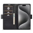 thumbnail image 2 of LC.IMEEKE For iPhone 16 Pro Leather Case Imprint Lines Phone Cover Wallet Stand p20241126206, 2 of 5