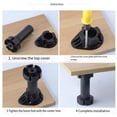 thumbnail image 2 of 4 Pcs Pieds de Meubles Réglables Support 80Mm 100Mm 120Mm pour Armoire Table Canapé, 2 of 9