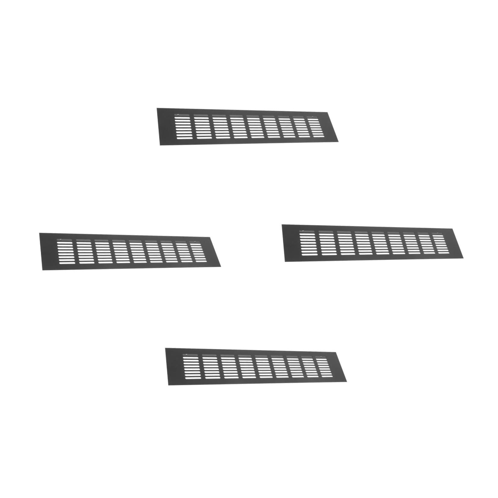 HEMOTON MLINS 4pcs Multi Functional Cabinet Vent Cover Grille For Furniture Aluminum Alloy Rectangular Ventilation Grille
