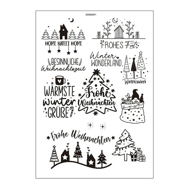 Lenago Ornament,Home Decoration Christmas Candle Snowman Water Sticker Theme Activity Mood Candle Decoration Ultra Light Water Sticker