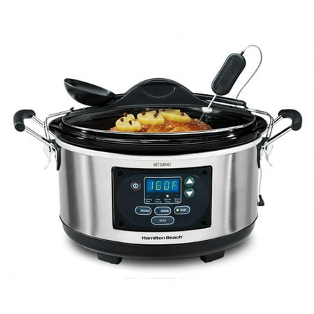 Hamilton Beach 6 Quart Portable Set 'n Forget Probe Slow Cooker