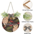 thumbnail image 2 of Owl Welcome Sign Farmhouse Front Porch Door Hanging Welcome Wreath for Holiday Wall Home 12 X 12 in Home Decor, 2 of 7