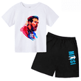 thumbnail image 3 of Camiseta con estampado de Messi de verano para niños y adolescentes, ropa de verano para niños y niñas, camiseta y pantalones cortos, conjunto de 2 piezas, traje deportivo de manga corta, 3 of 5