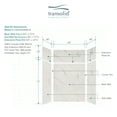 thumbnail image 5 of Transolid Expressions 48" X 60" X 96" 6-Piece Tub/Shower Wall Kit with Extension Kit, Bianca, 5 of 6