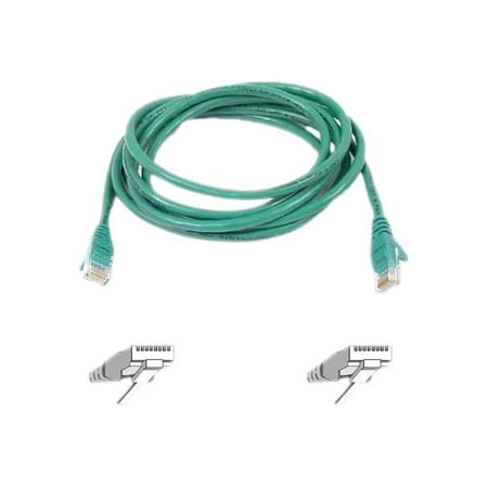 UPC: 0722868404058 | Belkin A3L980-50-GRN-S 50 ft. Cat 6 Green Cat6 Snagless Patch Cable