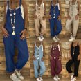 thumbnail image 3 of Mono con tirantes holgado e informal de moda europea y americana para mujer, pantalones con tirantes de talla grande, 3 of 3
