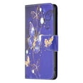 thumbnail image 6 of iPhone 13 Mini Case Cute Embossed Pattern Premium Leather Wallet Cover Flip Stand Credit Card Slots Pocket Holder Magnetic Closure Folio Case for iPhone 13 Mini, Purple Butterfly, 6 of 8