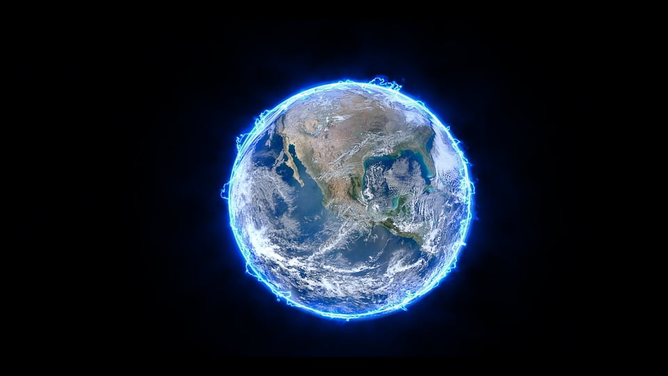 Electricity Electric Earth Planet Energy-20 Inch By 30 Inch Laminated Poster With Bright Colors 