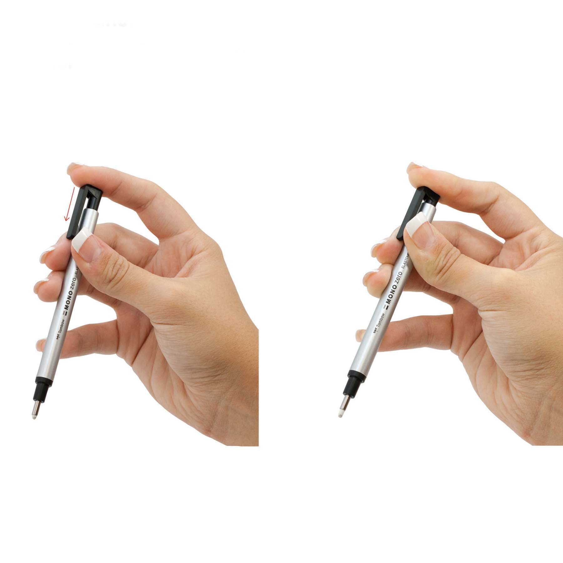 Tombow Mono Zero Round Eraser & Refill - 2.3mm Eraser With Ultra-Fine Precision Tip - Bulk 12 Pack
